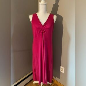 Sympli Pink V Neck Midi Dress